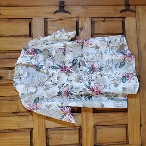 Season Ticket Floral Print Women's Shirt Large